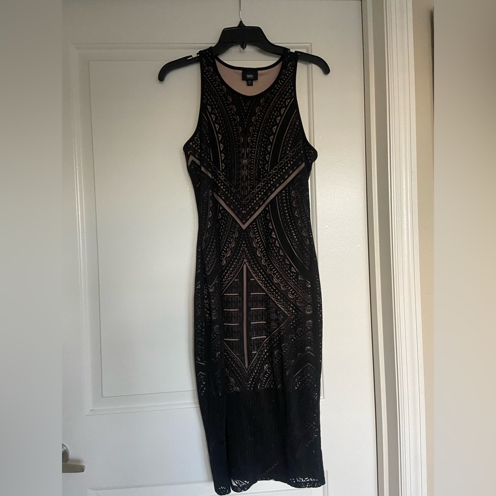 Massimo Black dress with nude lining - Size XS